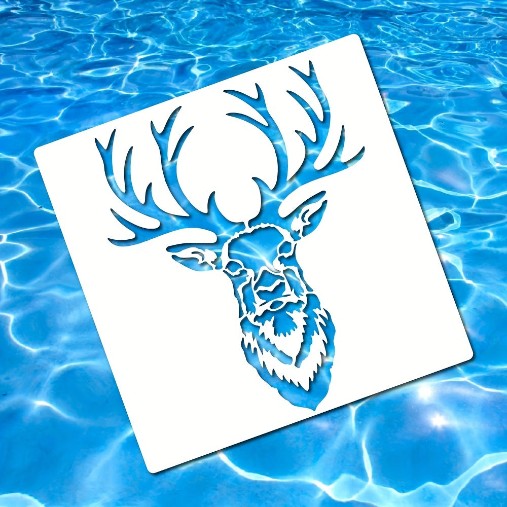 Forest Deer Stencil 11.8 Inches - Reusable Decorative Drawing Template