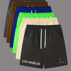 Comfy Men's Casual Drawstring Shorts for Summer Basketball Fitness