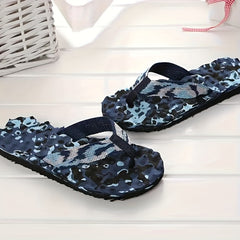Men's Camouflage Massage Thong Sandals Non Slip Flip-flops