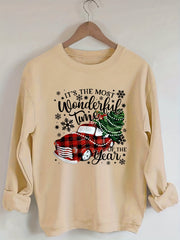 Christmas Graphic Sweatshirt for Winter & Fall Women's Clothing