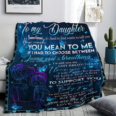 Creative Printed Flannel Blanket for Bedroom & Outdoor - Mother and Daughter