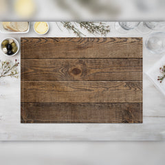 Vintage Wood Textured Placemat Stain Resistant Table Mat