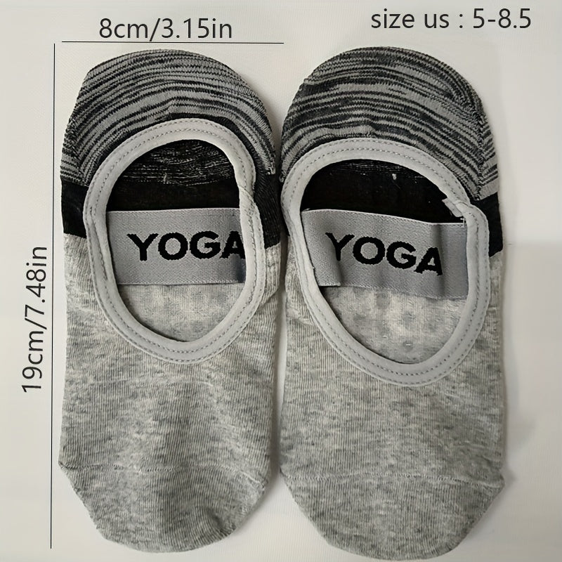 Non Slip Yoga Socks with Grip Towel Bottom for Pilates Home Workouts