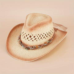 Denim Straw Hat Western Outdoor Sun Protection H