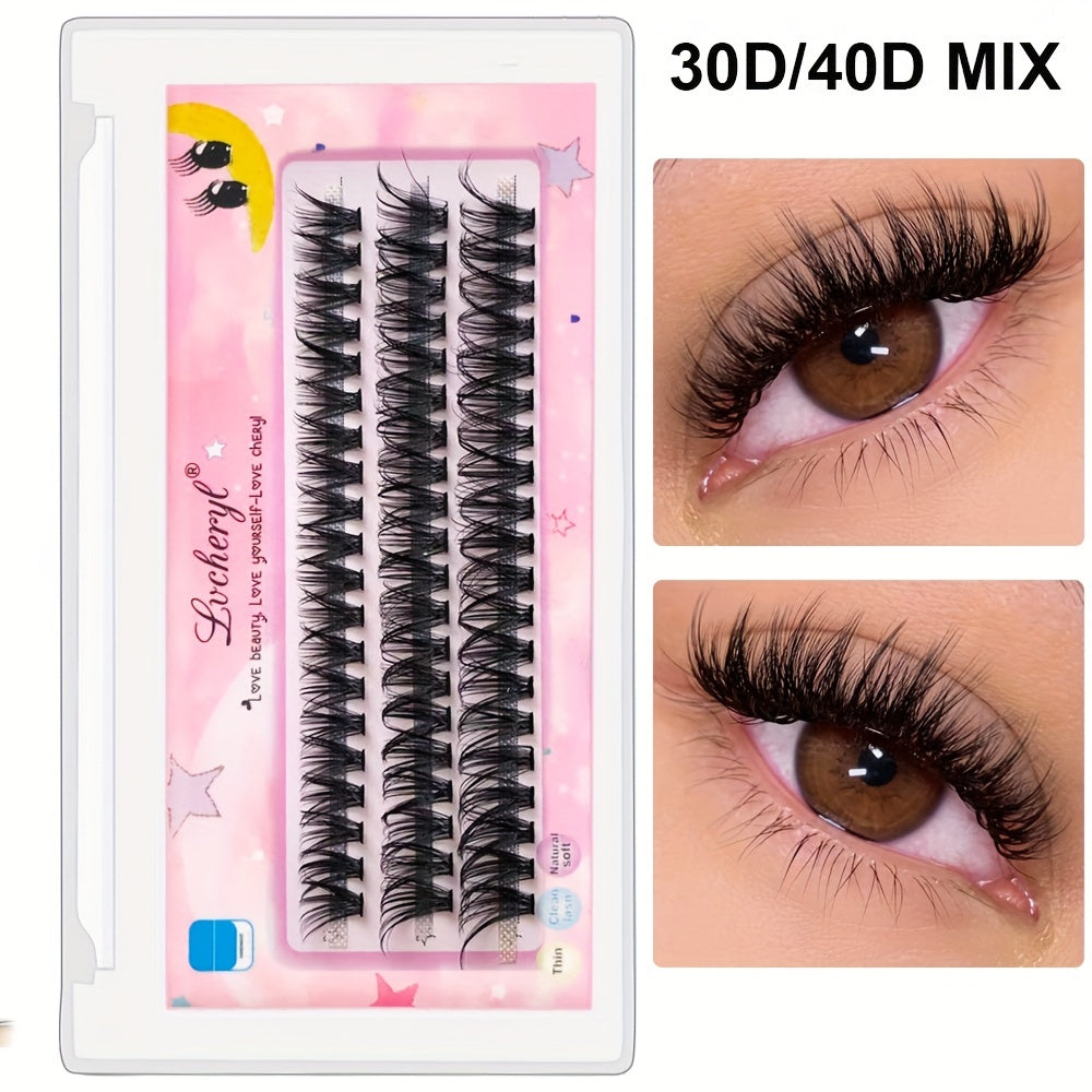 60pcs Faux Mink Lash Clusters D Curl DIY Eyelash Extension 9-16mm