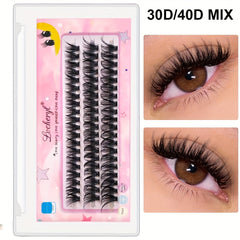 60pcs Faux Mink Lash Clusters D Curl DIY Eyelash Extension 9-16mm