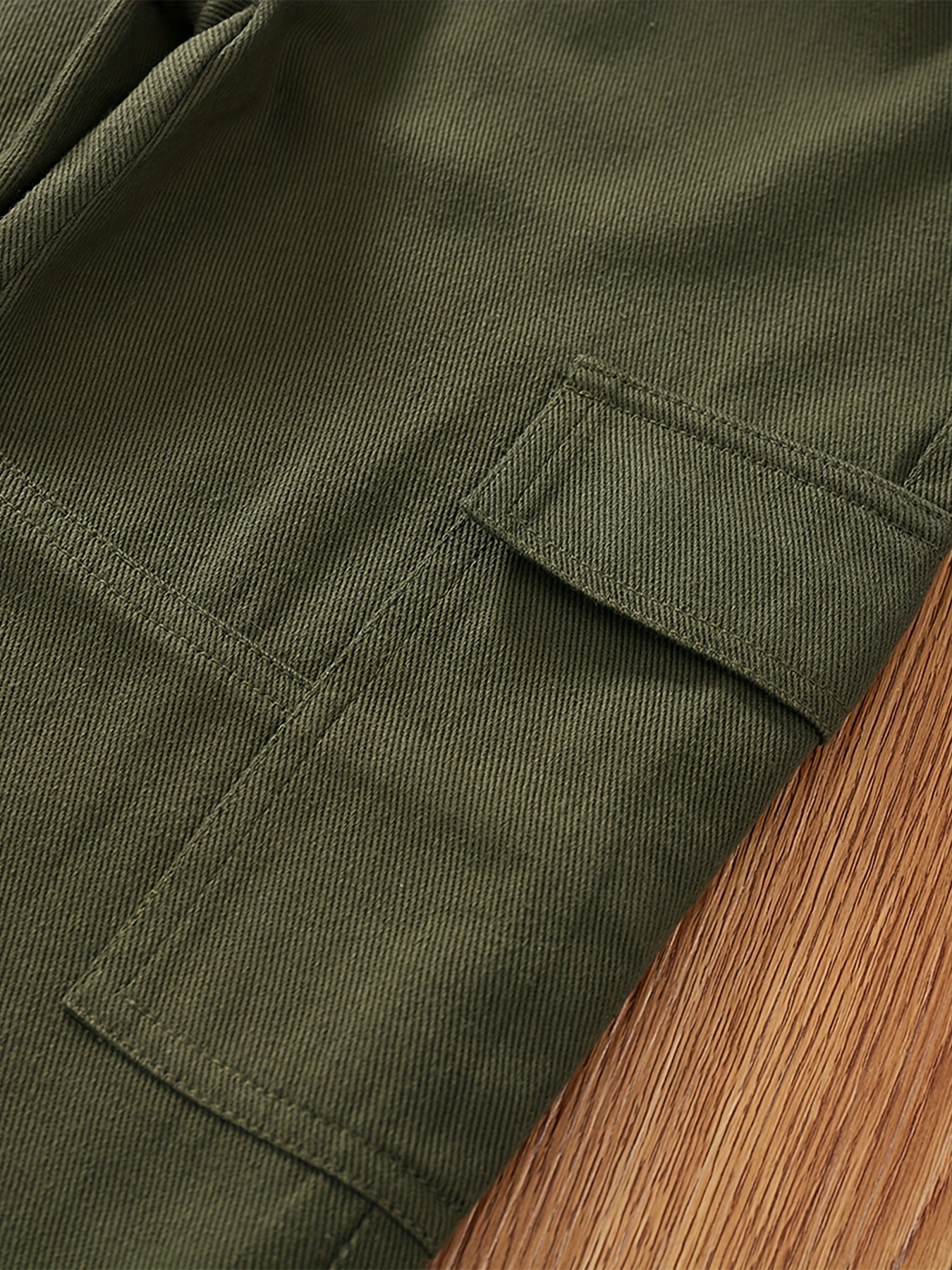 Girls Casual Cotton Cargo Pants Straight Wide Leg Jogger Pants