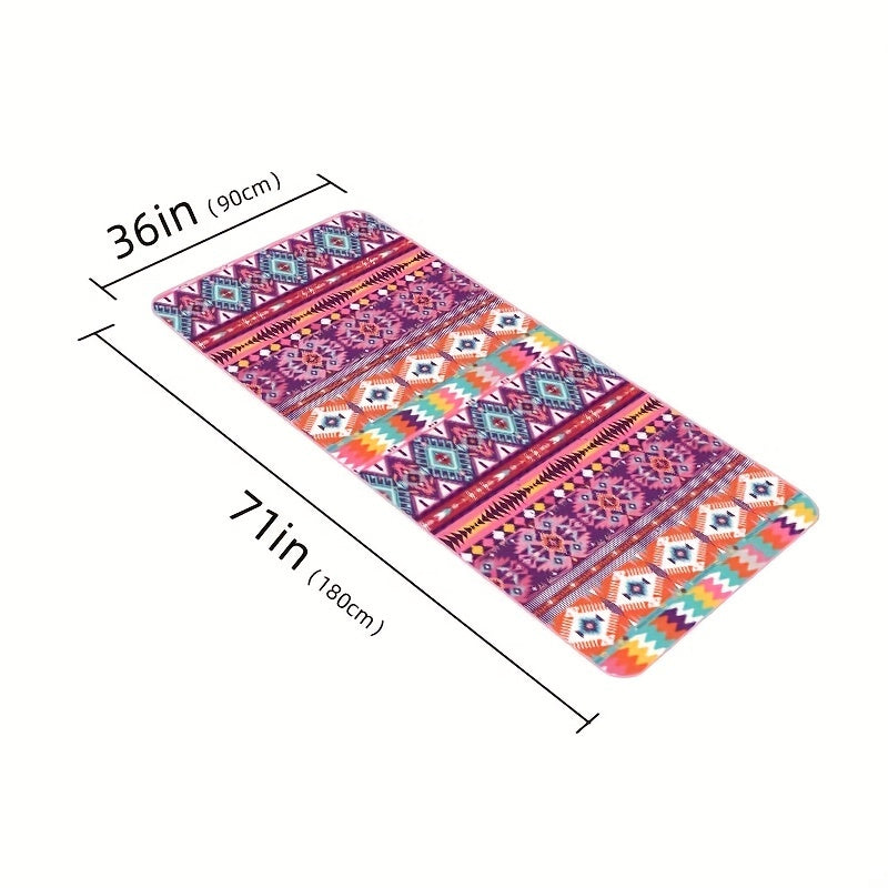 Microfiber Quick Drying Beach Towel With Carrying Bag - Bohemian Print