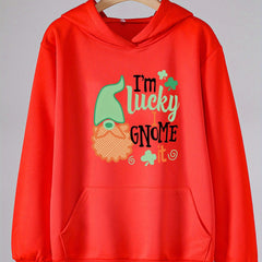 Lucky Clover & Gnome Hoodies for Girls - Spring/Fall Sports Gift