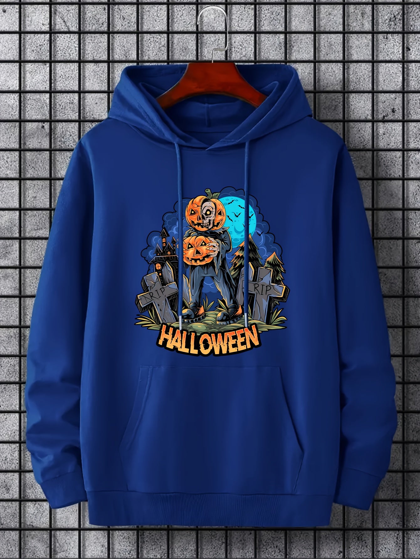 Men's Halloween Style Graphic Hoodie Active Breathable Hooded Sweatshirt