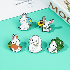 Cute Y2K Rabbit Enamel Pin for Clothes, Bags, DIY Decor - Ideal Gift