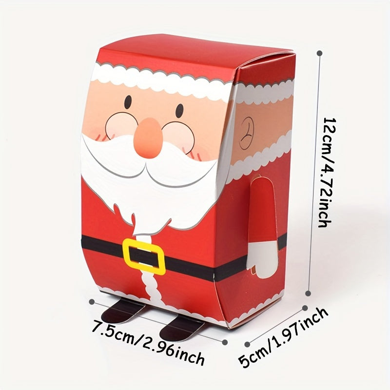 5pcs Christmas Tree Santa Snowman Candy Boxes Gift Bags Xmas Decor