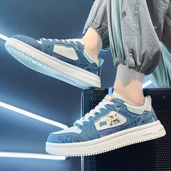 Men's Block Lace-up Skate Shoes Outdoor Casual Sneakers