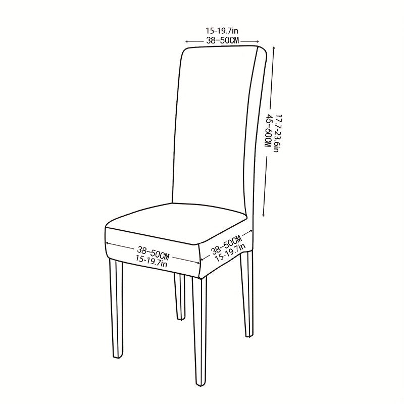 Abstract Grid Pattern Chair Slipcover for Dining Chairs