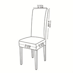 Abstract Grid Pattern Chair Slipcover for Dining Chairs