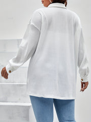 Hollow Out Casual Blouse Women's Lightweight Stretch Shirt