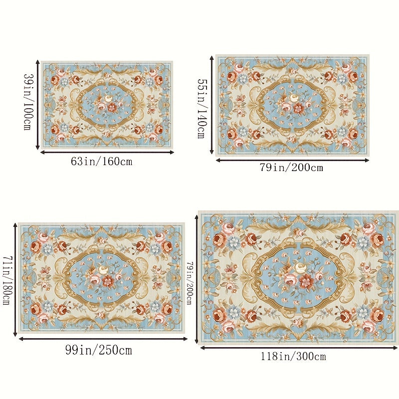 Boho Anti Fatigue Kitchen Rug - Vintage Absorbent Non Slip Carpet Mat