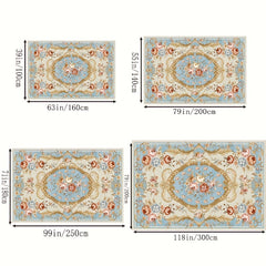 Boho Anti Fatigue Kitchen Rug - Vintage Absorbent Non Slip Carpet Mat