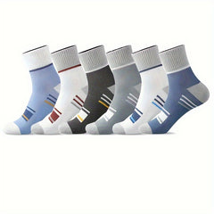 Men's Sweat-Absorbing Antibacterial Socks 6 Pairs