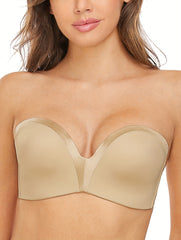 Soft Strapless Bandeau Bra Push Up Everyday Women's Lingerie