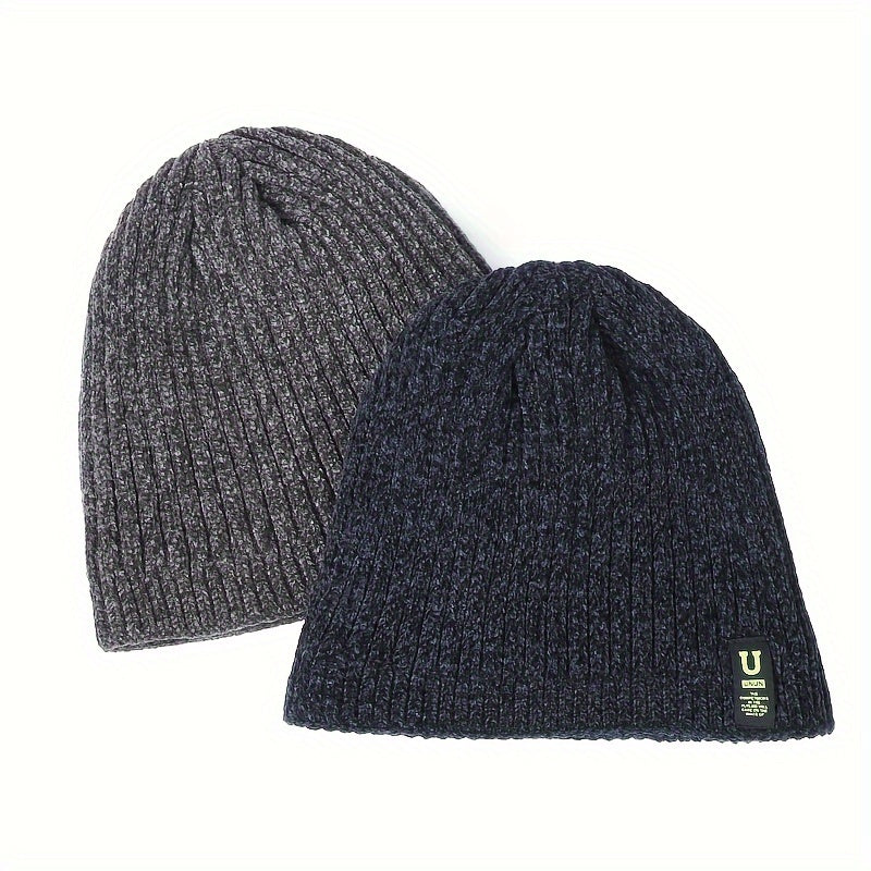 Velvet Knitted Warm Beanie Hat Ear Protection Winter Hat