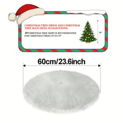 Faux Fur Christmas Tree Skirt for Merry Christmas Party Decorations