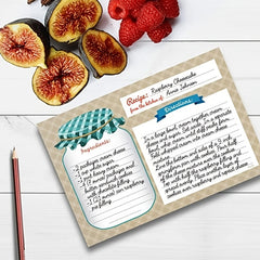 25Pcs Kitchen Recipe Cards Blank Handwritten Greeting Cards Pack