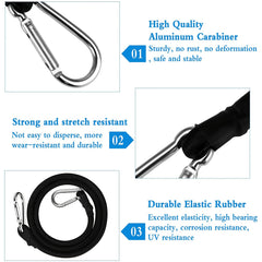 Heavy Duty Elastic Rope With Carabiner for Outdoor Camping Luggage Bike Rack