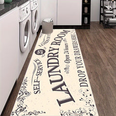 Letter Pattern Area Rug, Machine Washable, Non Slip