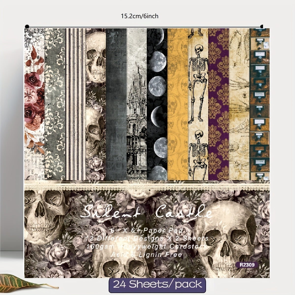 6 Inch Halloween DIY Album Scrapbook Paper Silent Castle Pattern