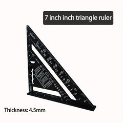 7Inch Triangle Ruler Aluminium Carpenter Set Square Angle Woodworking Tools