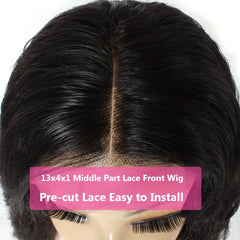 Deep Curly Lace Front Wigs Human Hair Wig Kinky Curly Glueless