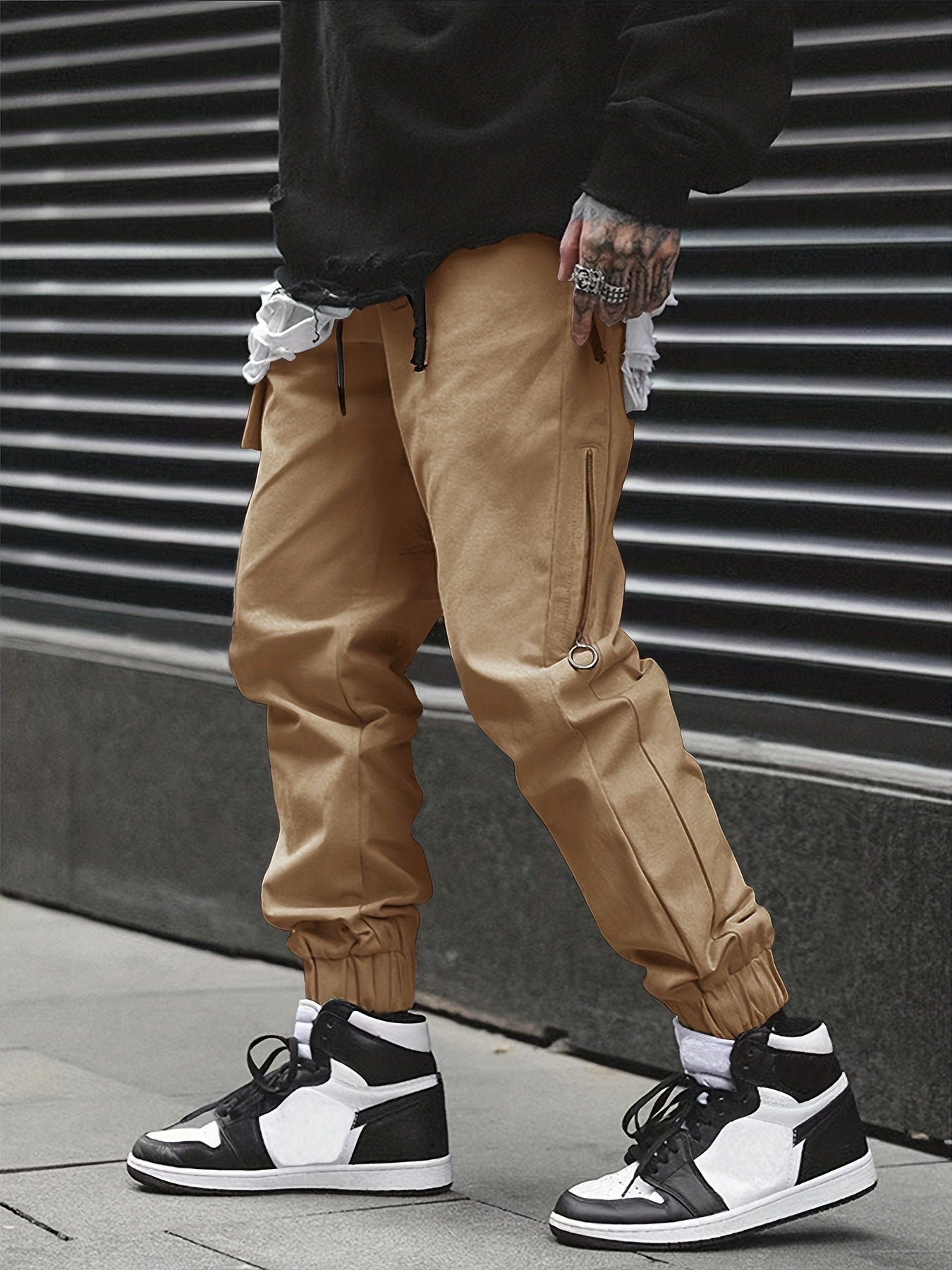 Men's Cargo Pants Casual Drawstring Joggers Spring Fall Streetwear