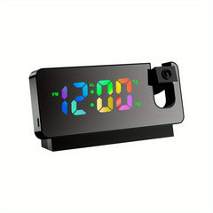Projection Alarm Clock Digital Wall Clock 180 Projector Dimmer USB Plug