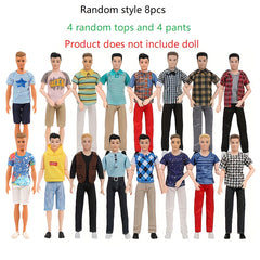 8-Piece Doll Clothing Set for 30Cm Male Dolls