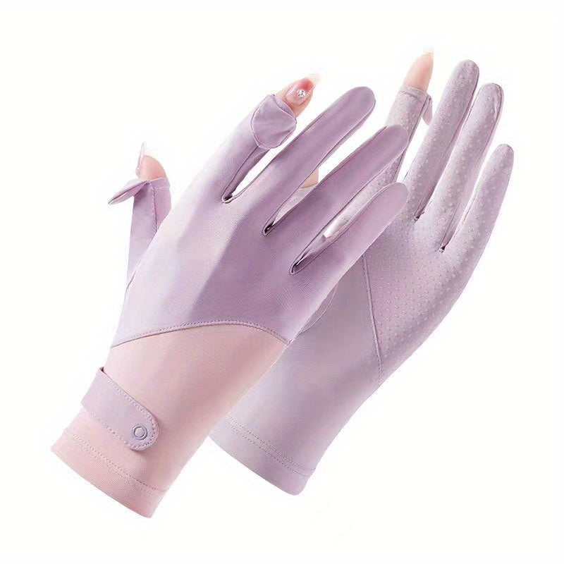 Sunscreen Anti-slip Sports Gloves for Women