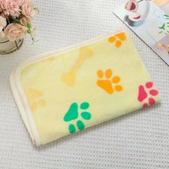Soft and Cozy Paw Print Fleece Blanket for Dogs