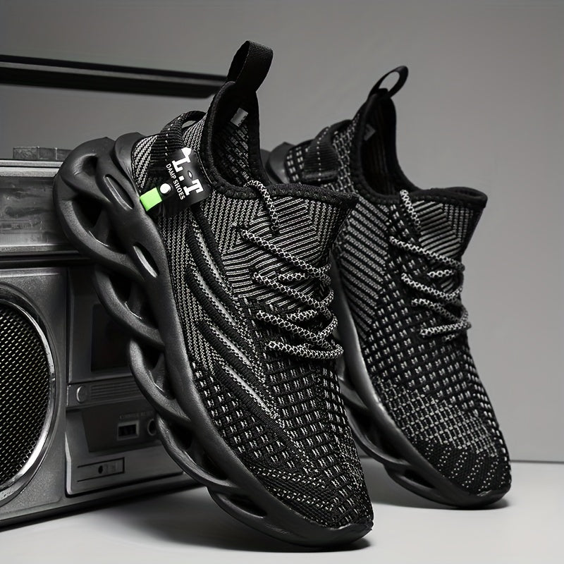Men's Breathable Knitted Sneakers for Running