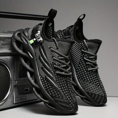 Men's Breathable Knitted Sneakers for Running
