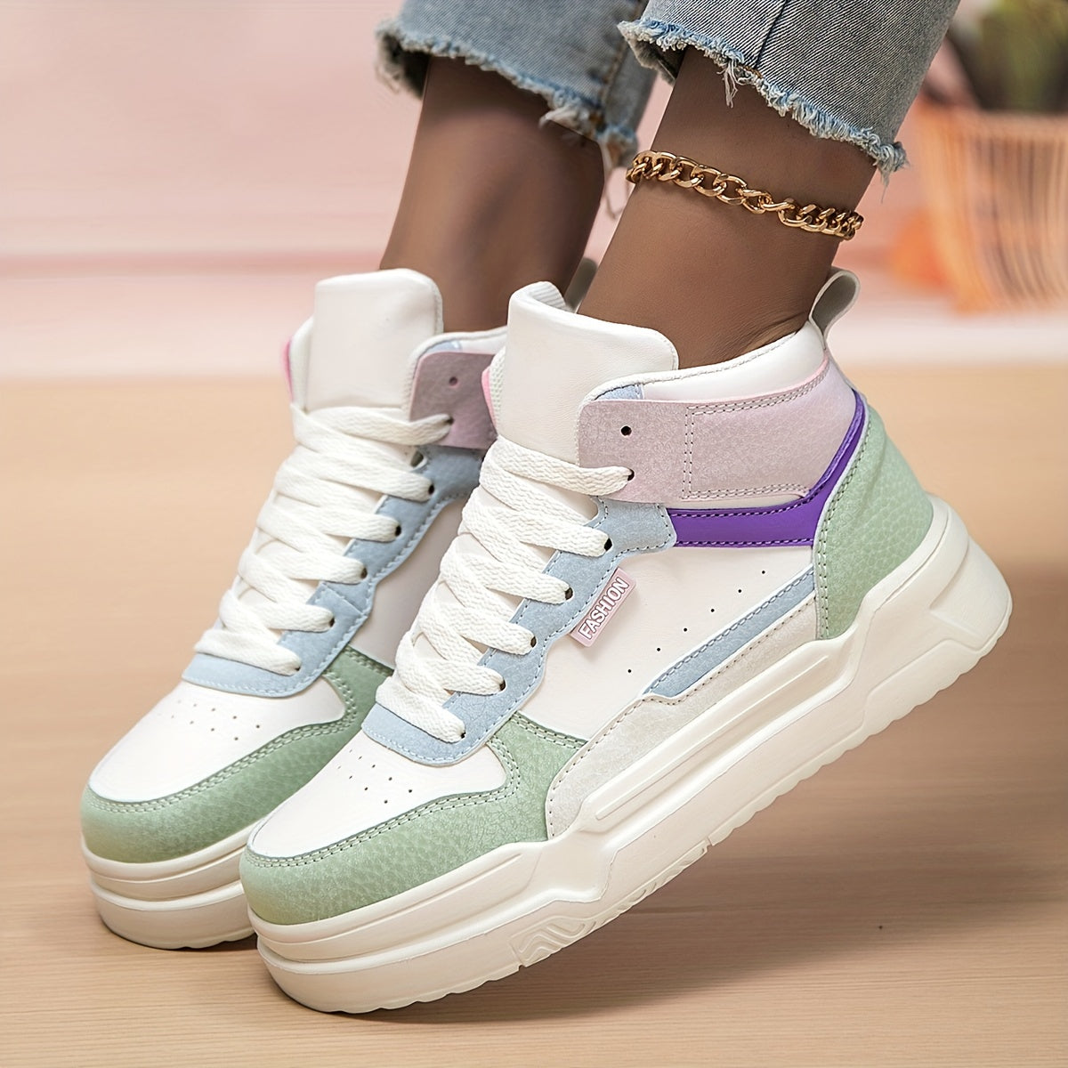 Women's Heighten Chunky Sneakers Faux Leather