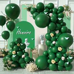 50 Dark Green Balloons 10 Inch Party Balloon Garland Holiday Birthday Supplies