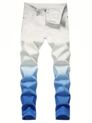 Boys Casual Gradient Denim Pants Slim Fit Spring Fall