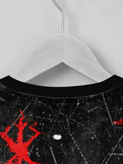 Boys Teens Abstract Birds Print Sweatshirt Casual