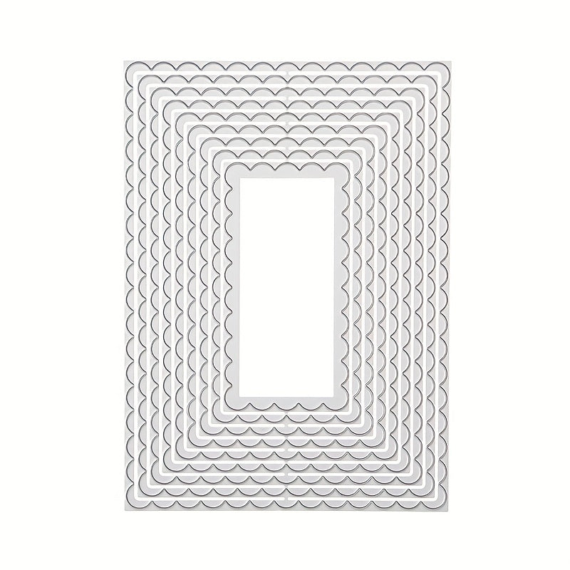 9pcs Polygonal Frames Metal Cutting Dies DIY Scrapbooking Craft Decoration