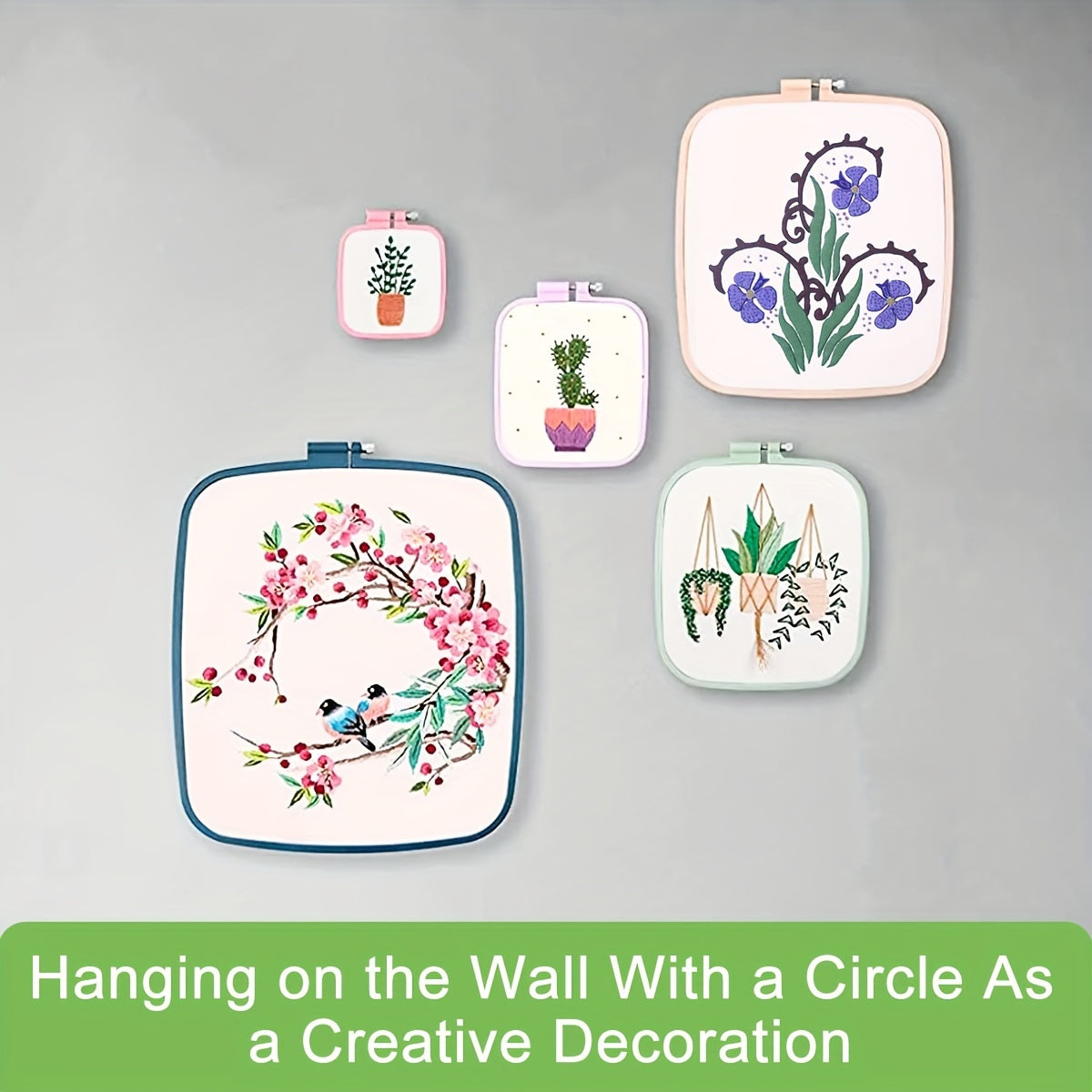 5pcs Square Embroidery Hoops Plastic Reusable Sewing Tool