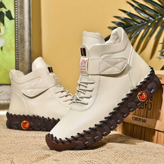 Women's High Top Lace Up Plush Ankle Boots