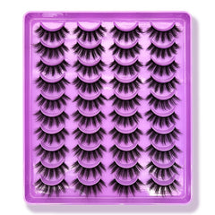 20 Pairs Natural Faux Mink Eyelashes Makeup Extension Wispy Thick Lashes