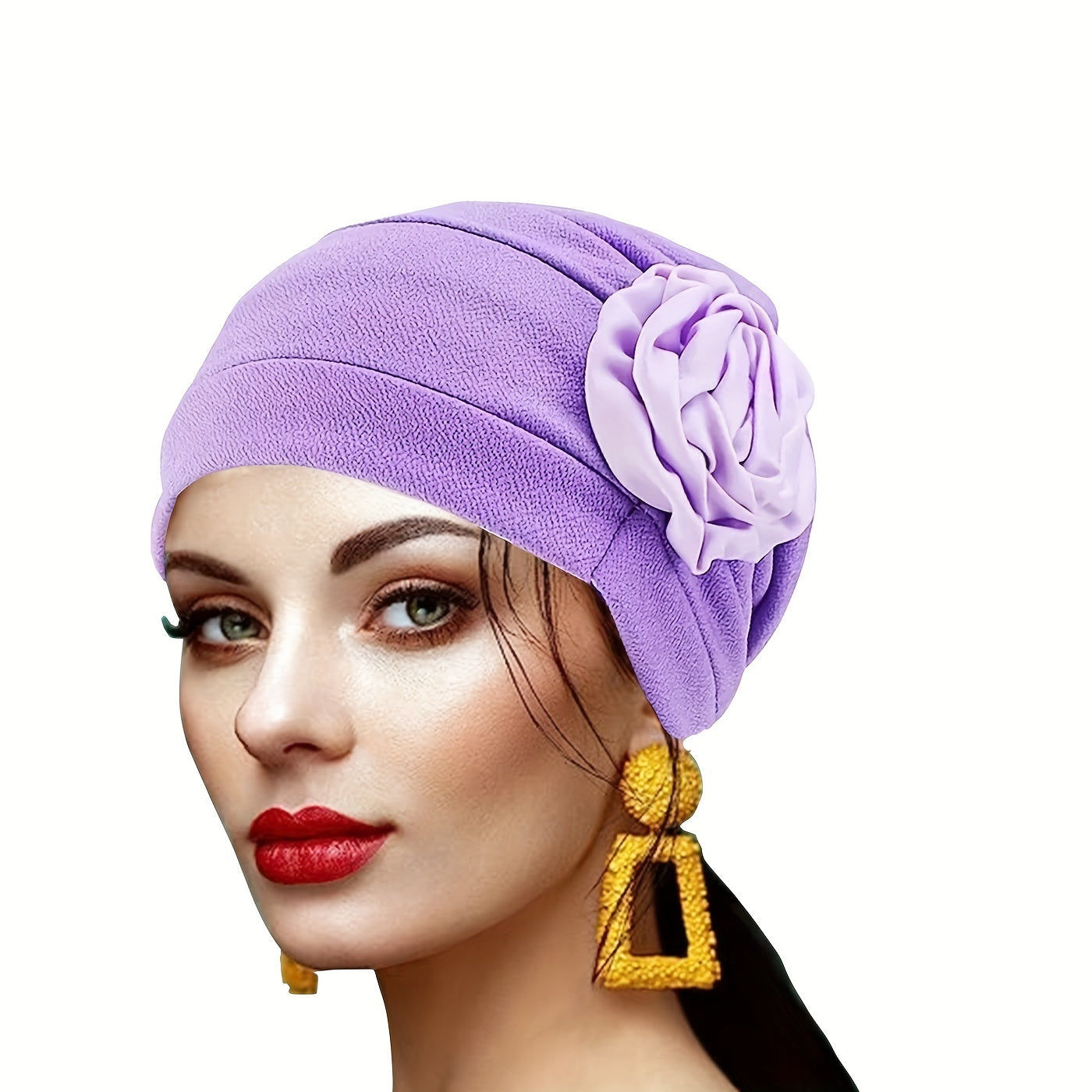Solid Ruched Head Wrap Elastic Head Scarf Hijab