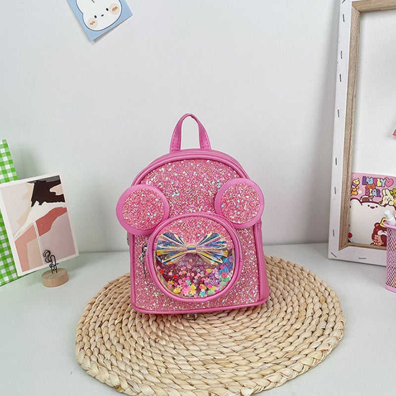 Sequin Big Ears Backpack For Boys Girls Casual Kindergarten School Bag