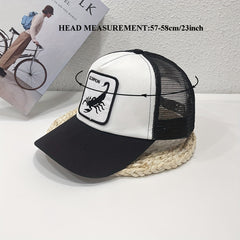 Scorpion Animal Pattern Men's Mesh Hat Adjustable Baseball Cap